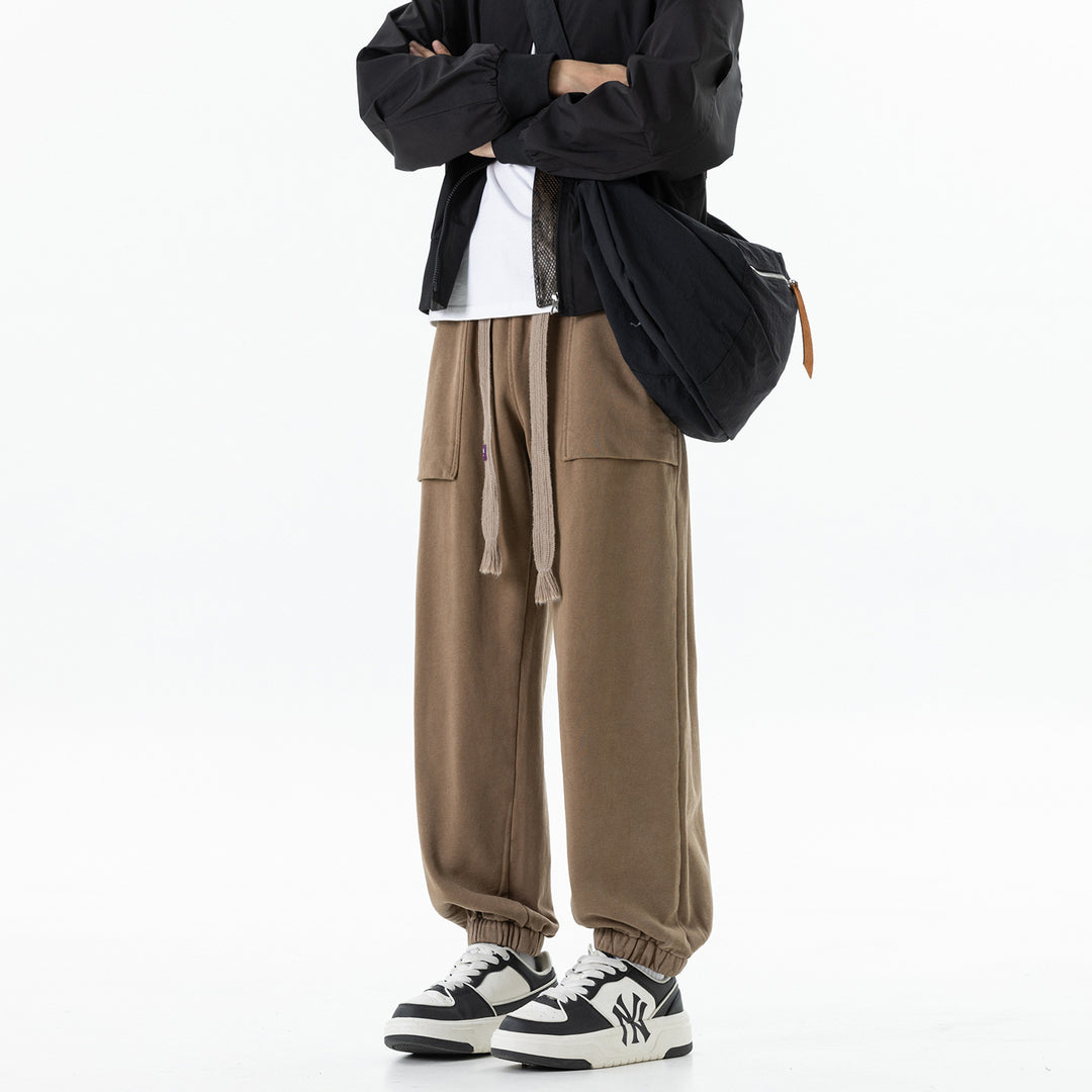 Herren Cargo-Jogginghose mit elastischem Bund und aufgesetzten Pattentaschen Mune Fashion