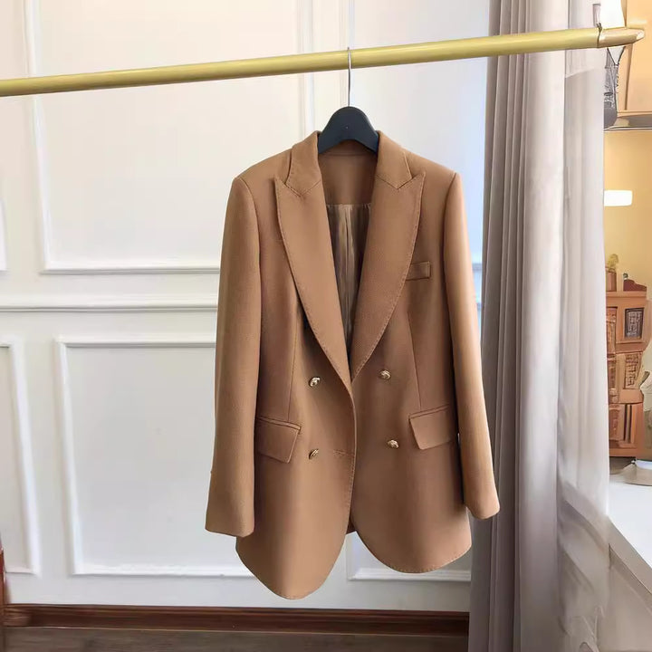 Women's blazer in double-breasted with fitted design and decorative buttons Mune Fashion