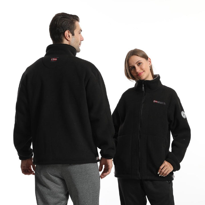 Men's fleece outdoor jacket with stand-up collar, full-length zipper, and elastic cuffs Mune Fashion