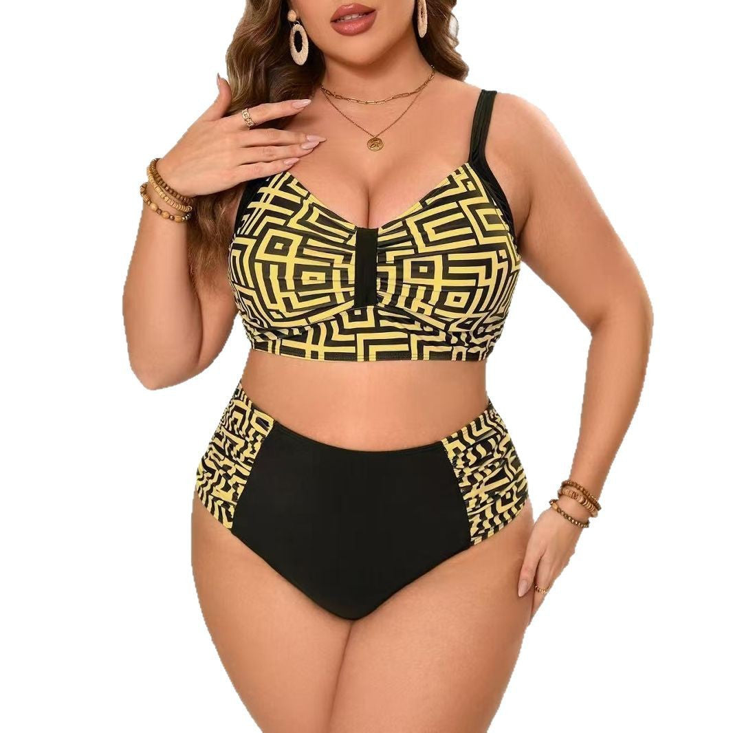 Women's Two-Piece Bikini Set with Modern Geometric Design Mune Fashion
