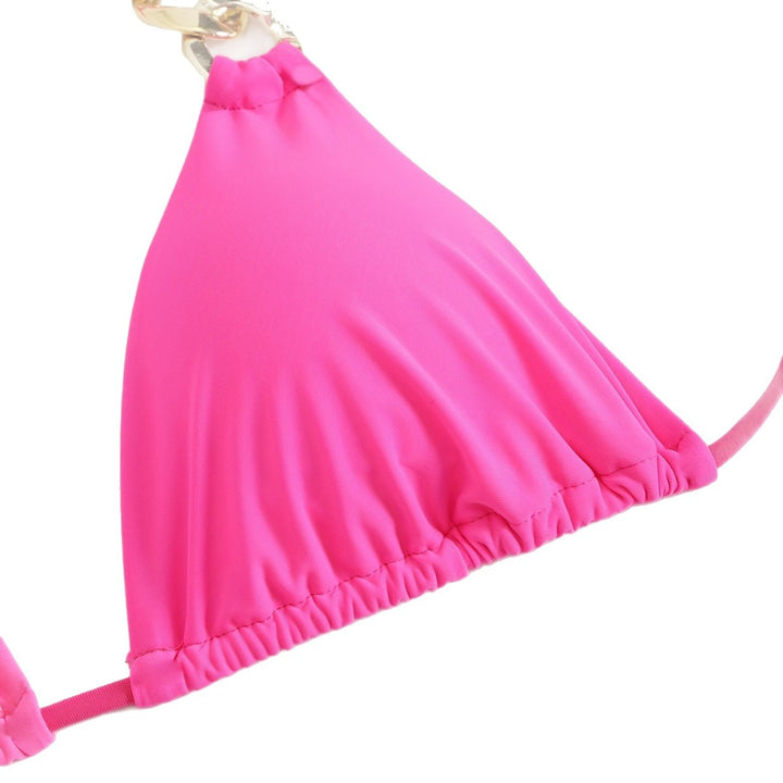 Women's Triangle Bikini with Fashionable Chain Accents Mune Fashion