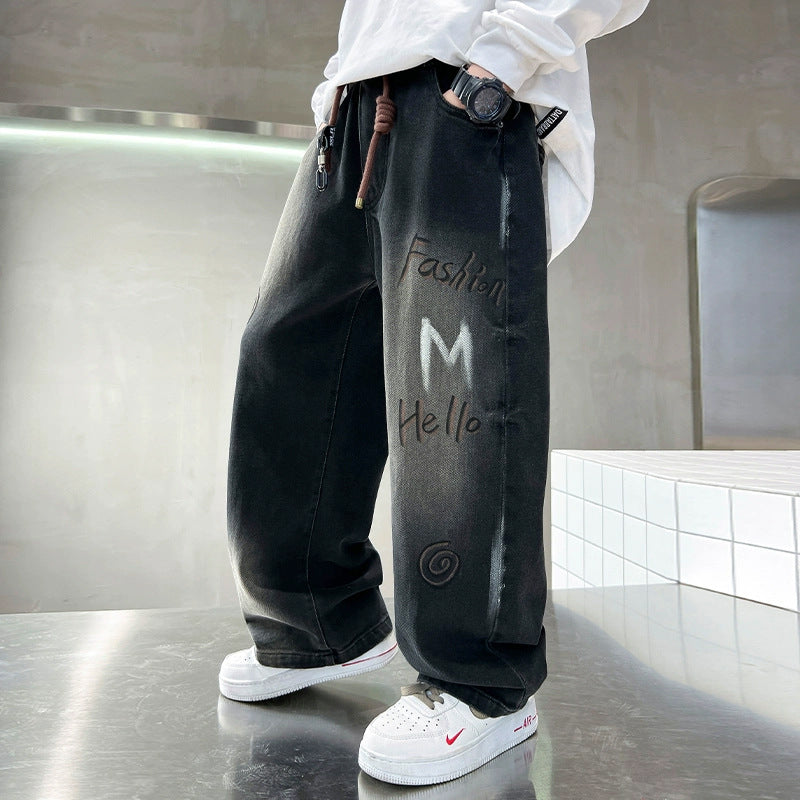 Unisex wide denim pants in fashionable oversized style Mune Fashion