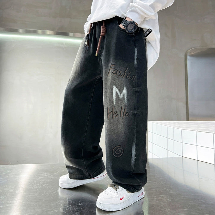 Unisex wide denim pants in fashionable oversized style Mune Fashion