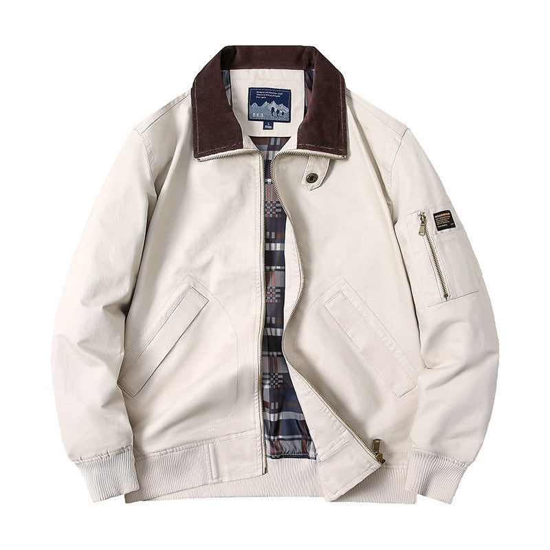 Men's Fashion Blouson Jacket with Check Pattern Mune Fashion