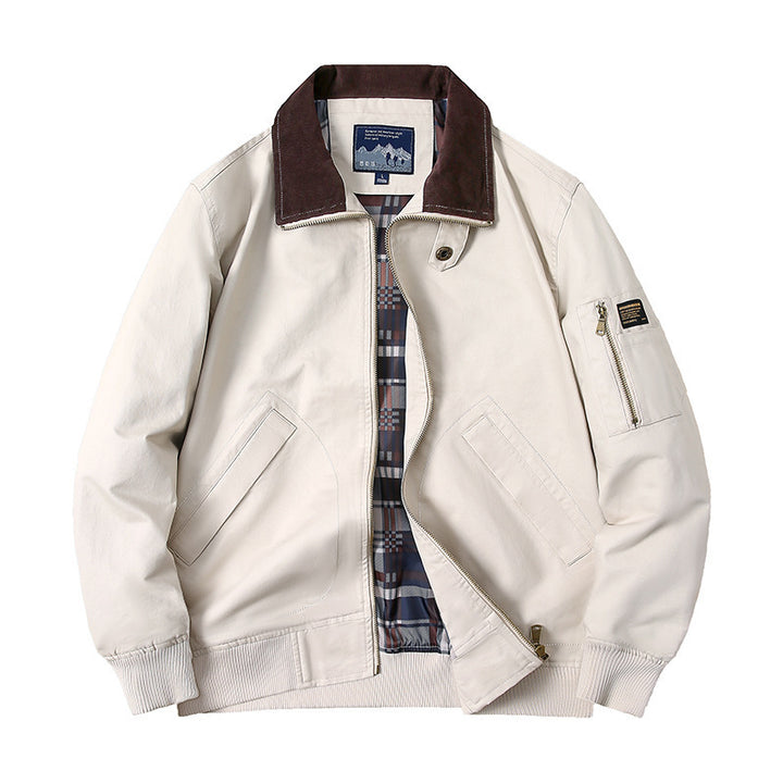 Men's Fashion Blouson Jacket with Check Pattern Mune Fashion