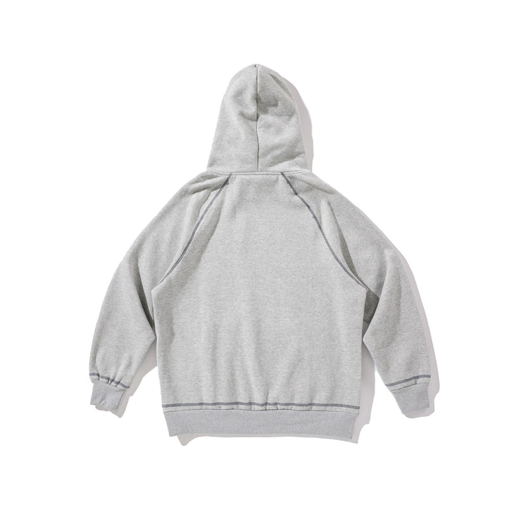 Unisex Oversize Hoodie with Raglan Seams, Kangaroo Pocket and Vintage Print Mune Fashion
