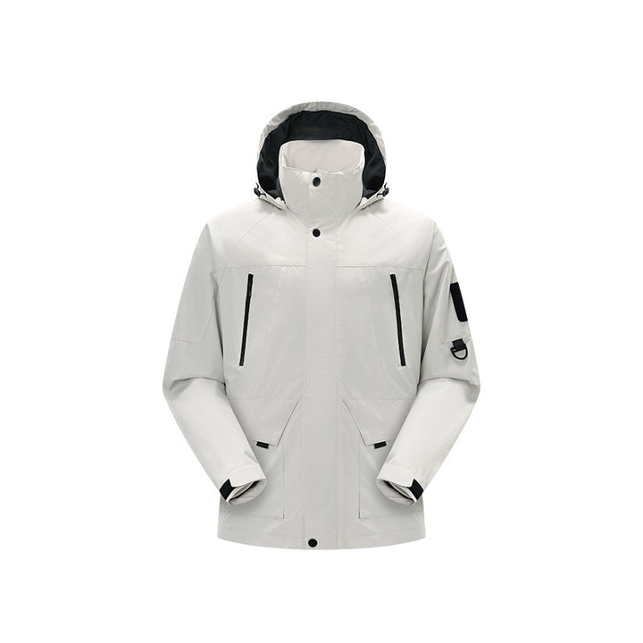 Men's technical waterproof outdoor jacket with hood, welded seams and concealed zippers Mune Fashion