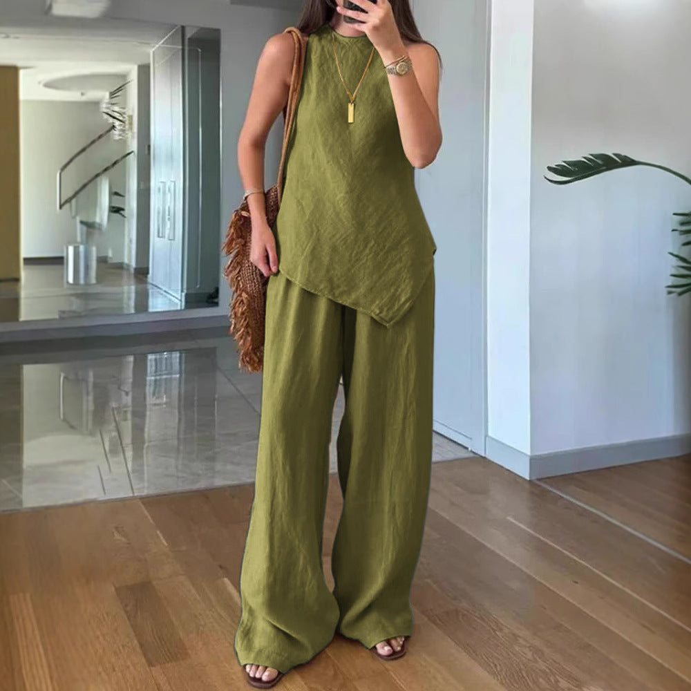 Ladies Lightweight and Flowing Two-Piece Set Mune Fashion