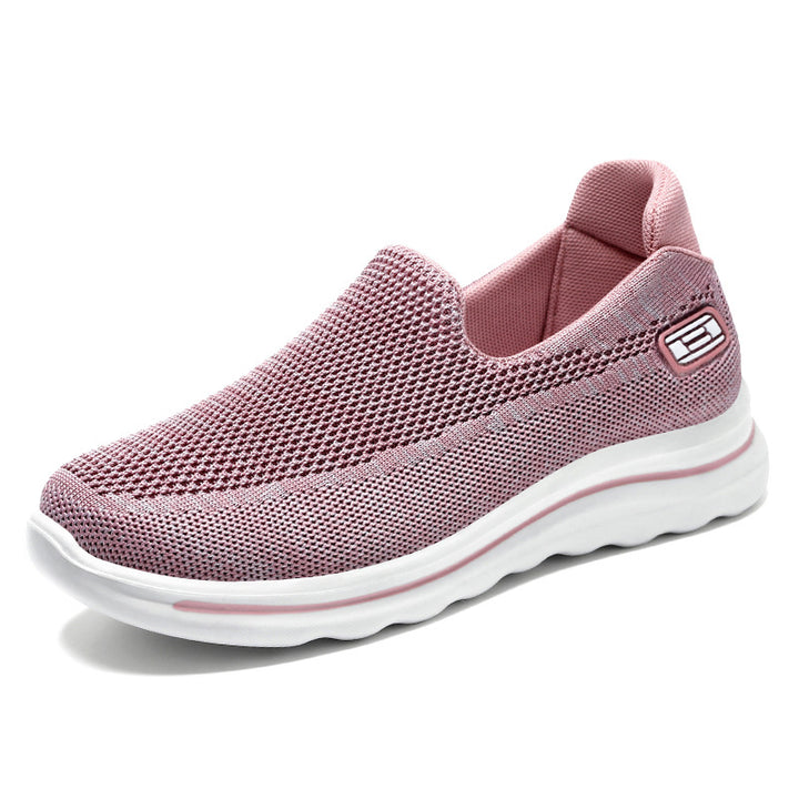 Women's knit slip-on comfort sneaker with removable memory insole and shock-absorbing EVA midsole Mune Fashion