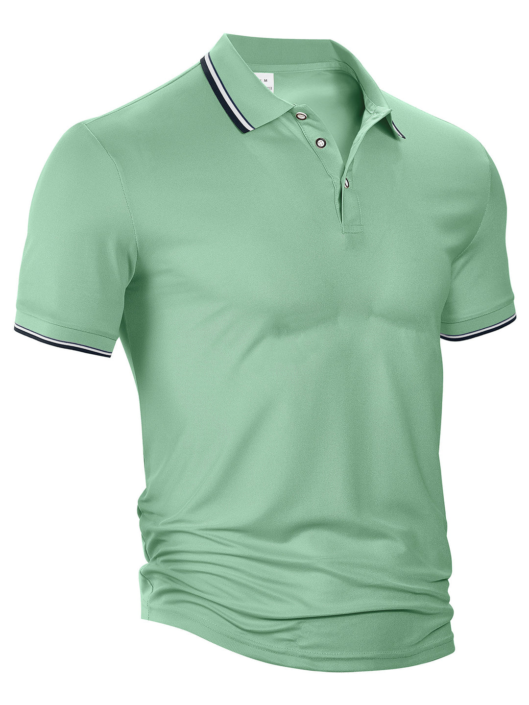 Men's classic polo shirt made of piqué with contrasting stripes at the collar Mune Fashion