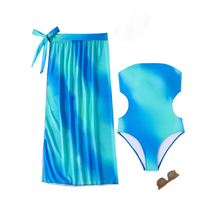 Women's asymmetrical beach dress with matching swimsuit Mune Fashion
