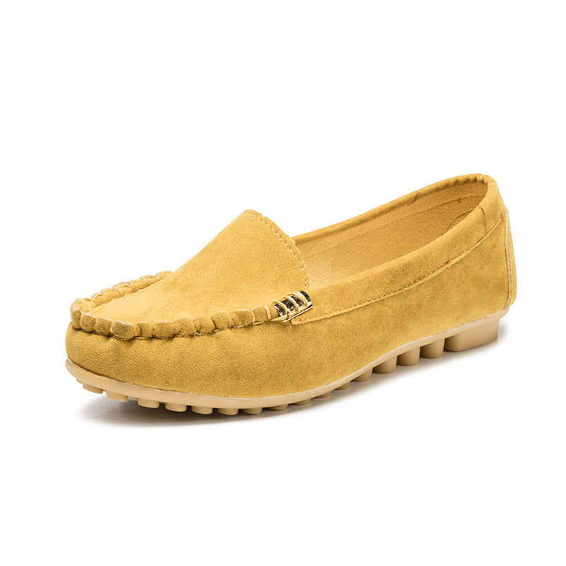 Women's Comfortable Moccasins made of Microfiber with Non-Slip Nubby Sole Mune Fashion