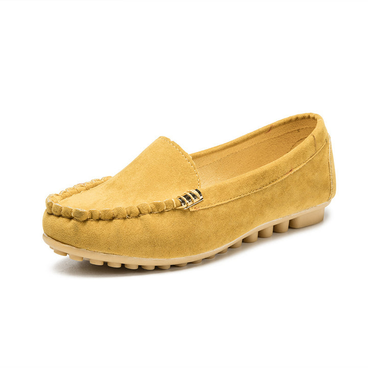 Women's Comfortable Moccasins made of Microfiber with Non-Slip Nubby Sole Mune Fashion