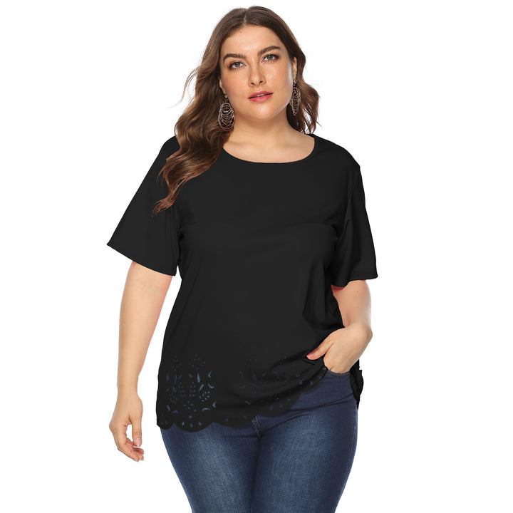 Women's airy top with floral lace pattern Mune Fashion
