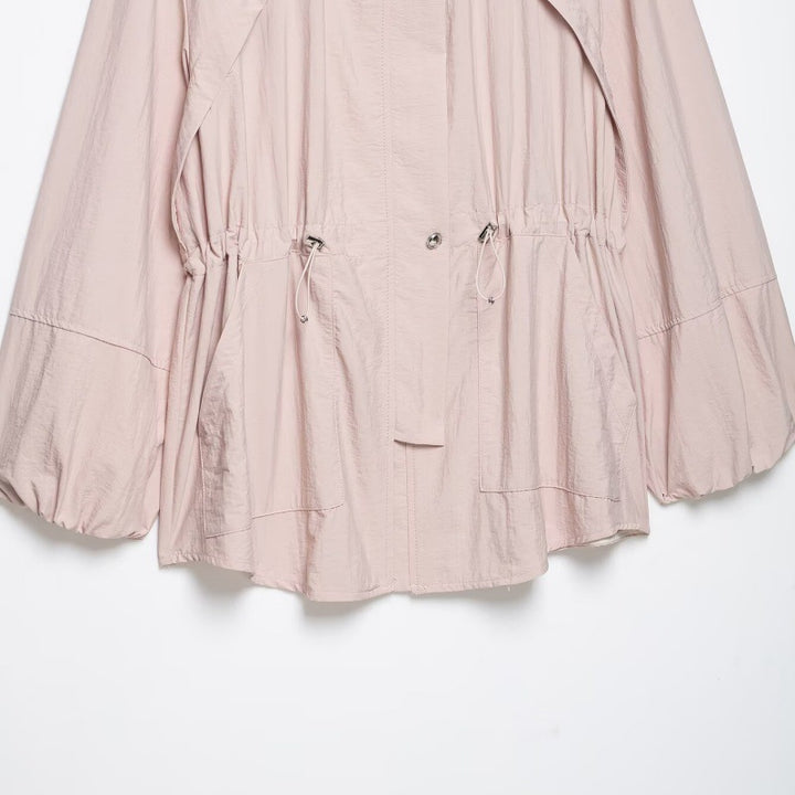 Women's lightweight oversized parka with drawstring waist and balloon sleeves Mune Fashion