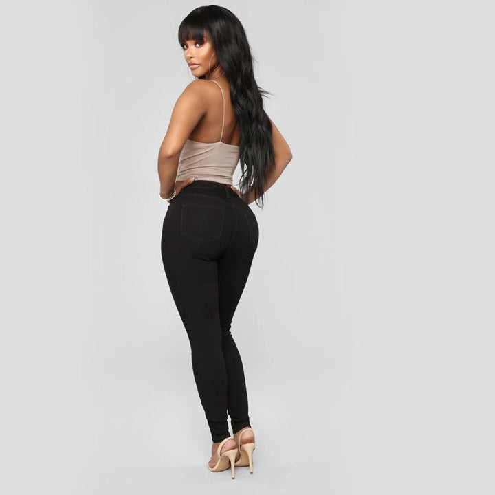 Women's High-Rise Skinny Jeans with Shaping Stretch Mune Fashion