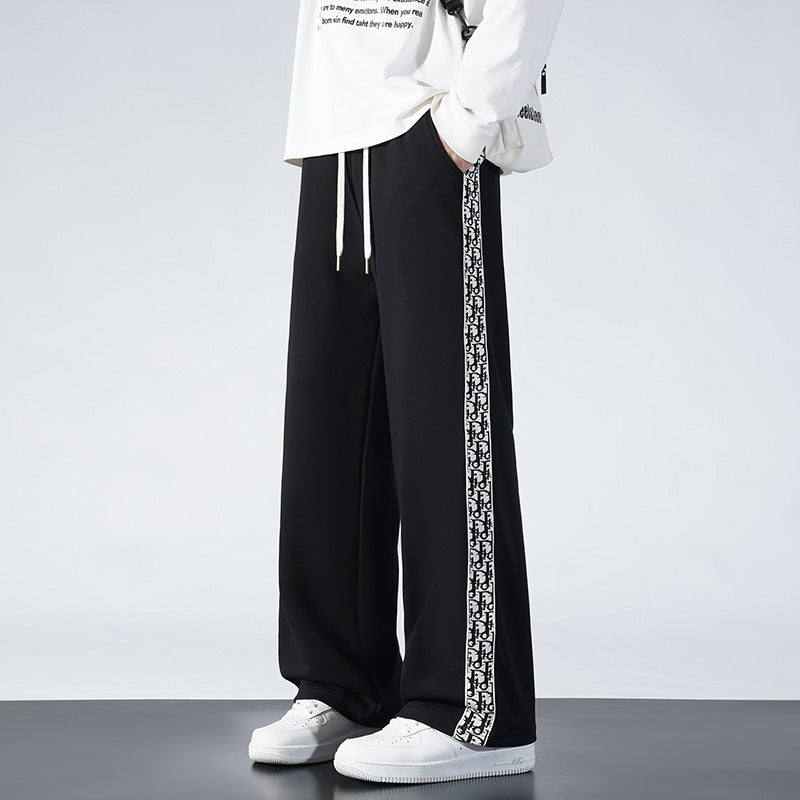 Women's Extra Wide Lounge Sweatpants with Side Logo Tape and Comfort Waistband Mune Fashion