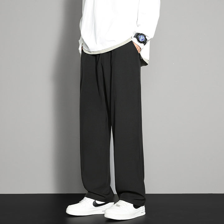 Men's Fashion Casual Pants with a Wide Cut Design