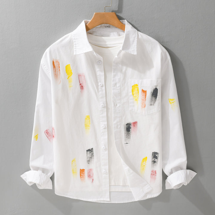 Unisex Printed Cotton Overshirt in Artist Print with Chest Pocket Mune Fashion