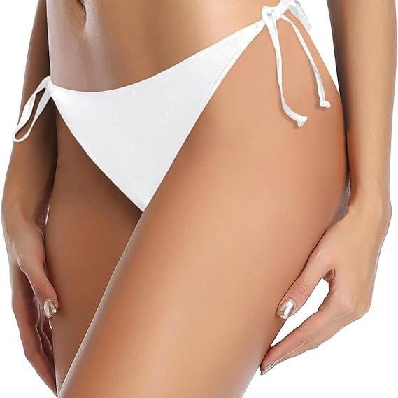 Women High-Cut Bikini Bottom with Side Ties Mune Fashion
