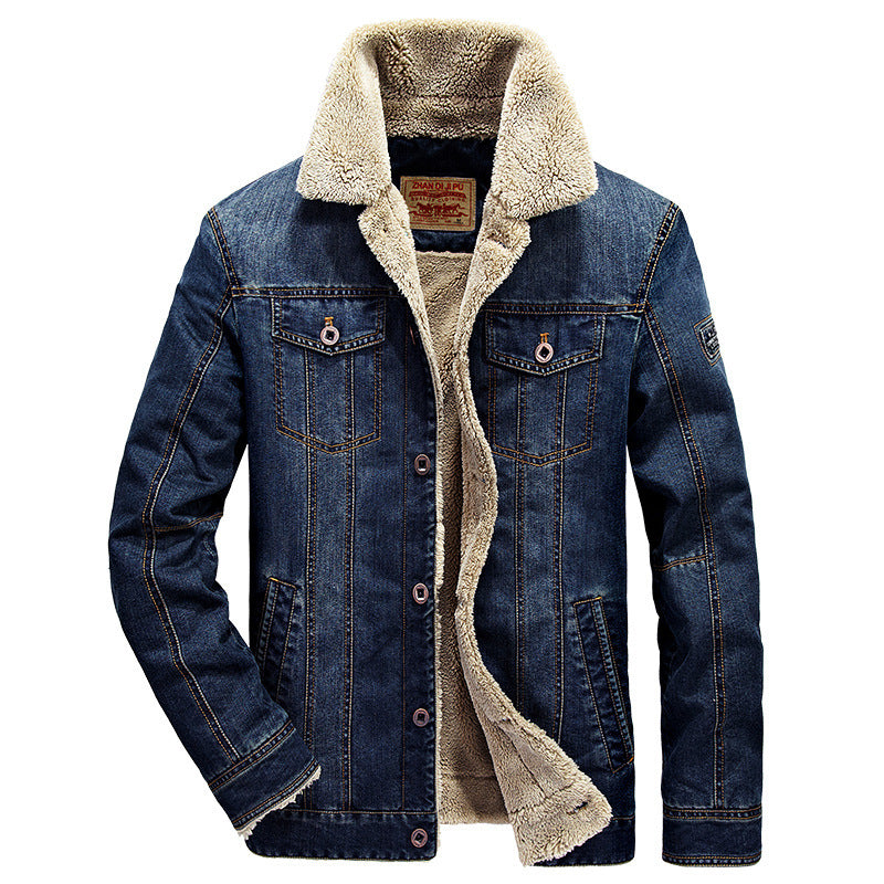 Men's denim jacket in trucker style with light mesh lining and structured seam design Mune Fashion
