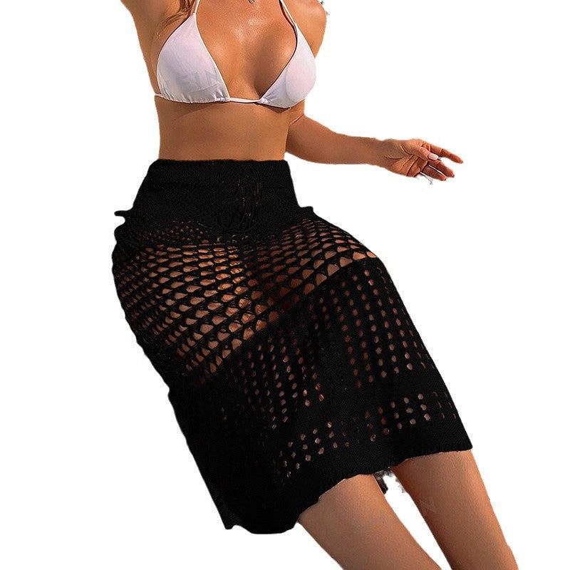 Women's scarf made of airy crochet work Mune Fashion