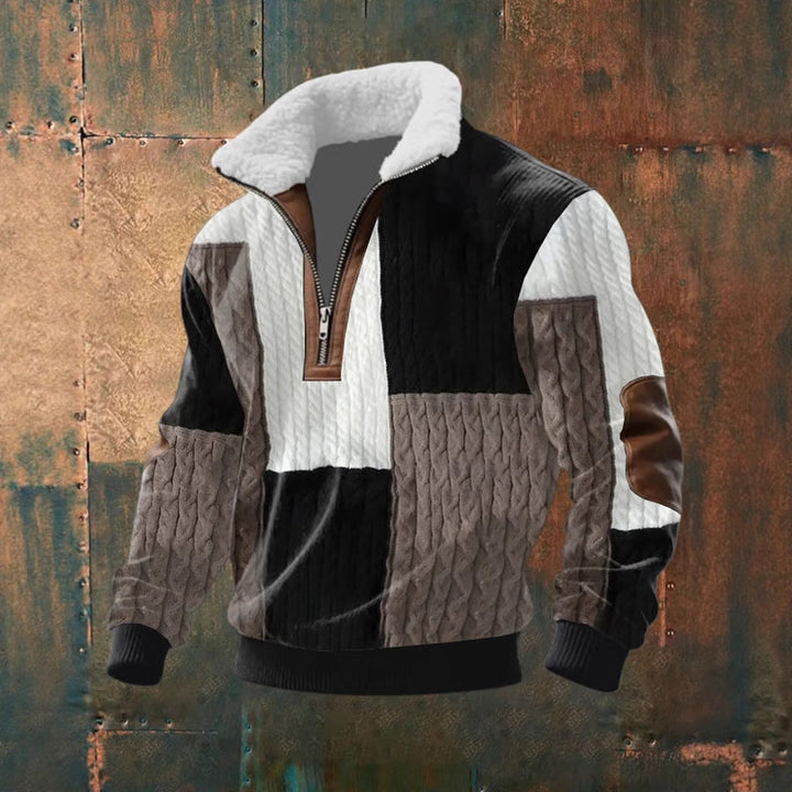 Men's Urban Fleece Pullover with Tree Motif Mune Fashion