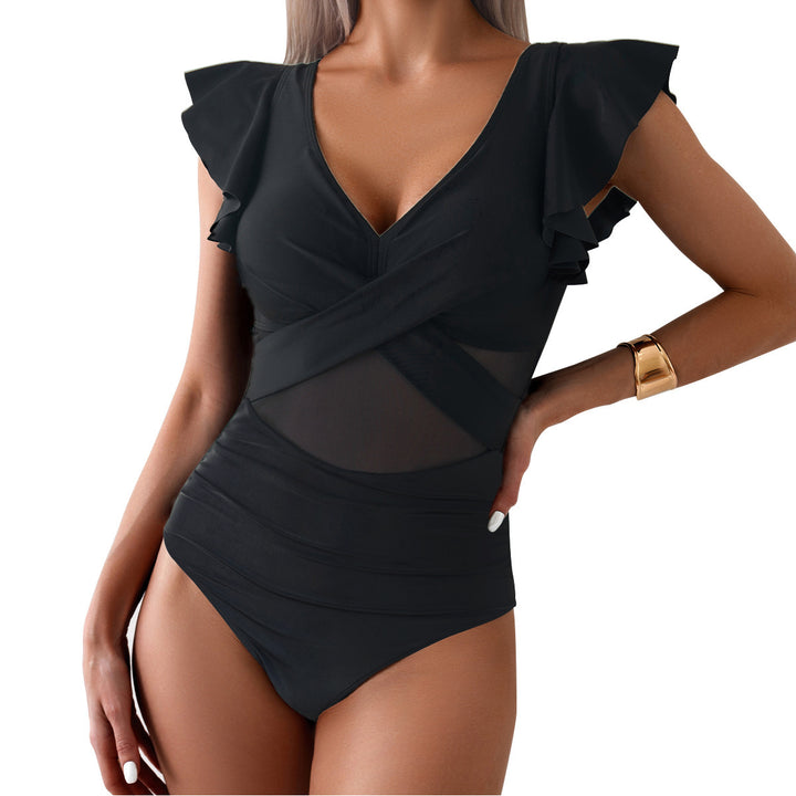 Ladies Elegant Cut Jumpsuit with Ruffle Details Mune Fashion