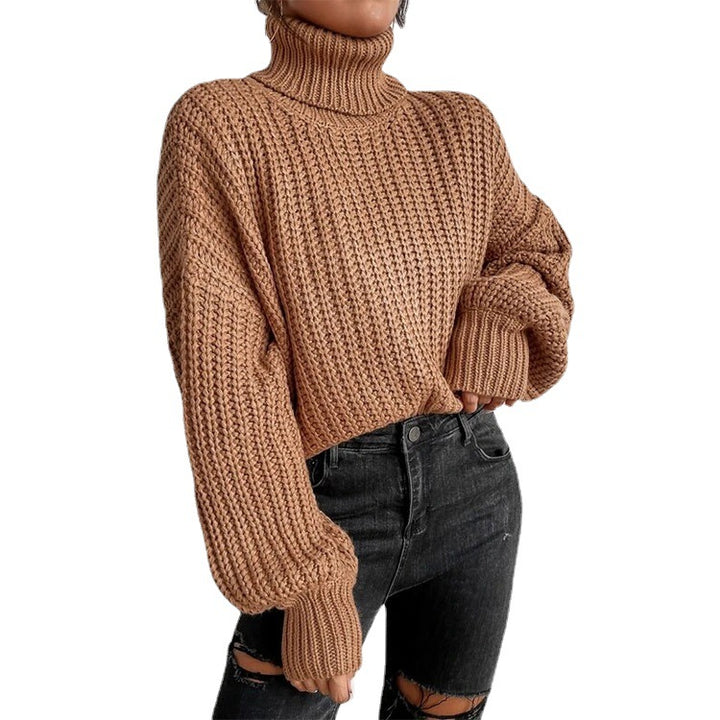 Women’s oversized turtleneck sweater with oversized sleeves and ribbed cuffs Mune Fashion