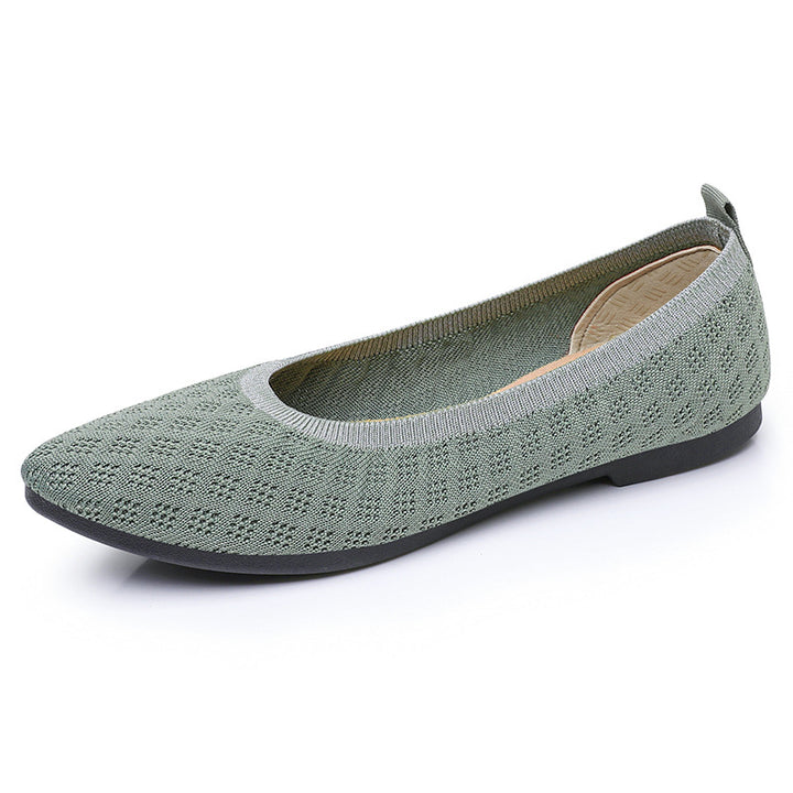 Women's knitted ballerina slip-on with breathable 3D structure and padded memory footbed Mune Fashion