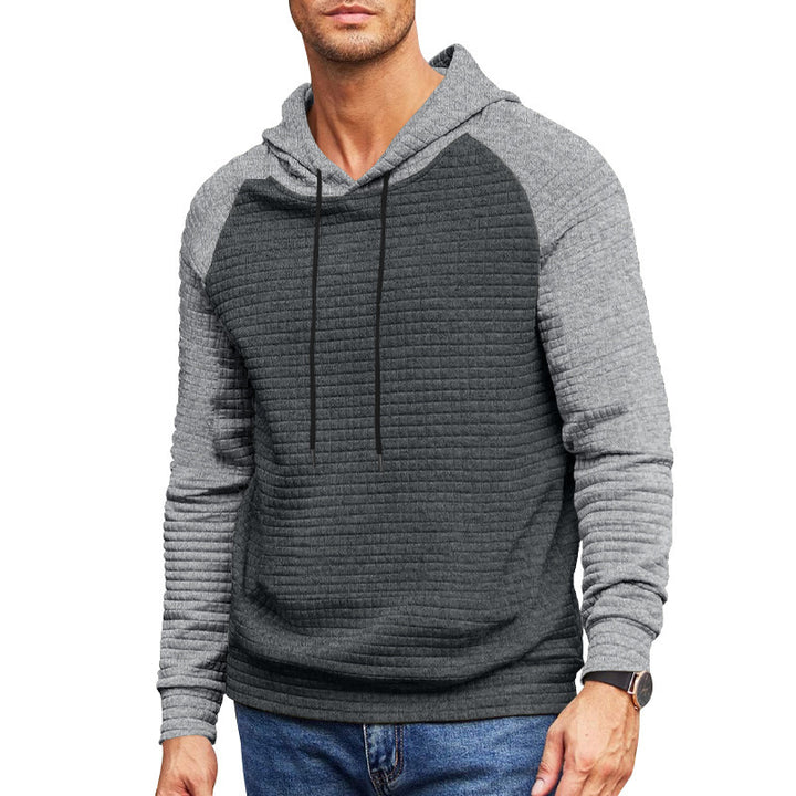 Men's textured hoodie with raglan sleeves and quilted structure Mune Fashion