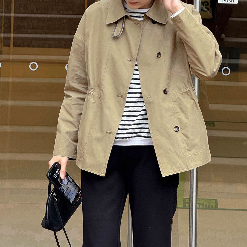 Women Fashionable Short Jacket with High Collar Mune Fashion