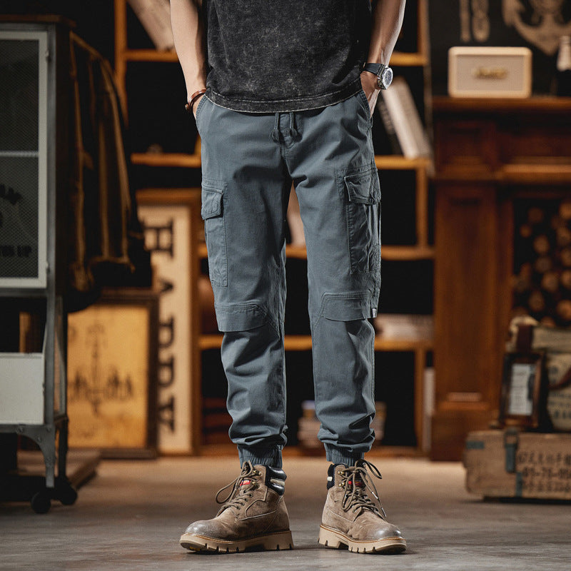 Men's Robust Ripstop Cargo Joggers with Ergonomic Knee Inserts, Velcro Flaps, and Adjustable Hem Mune Fashion