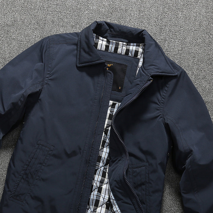 Men's transitional jacket in Harrington style with quilted lining and ribbed cuffs Mune Fashion