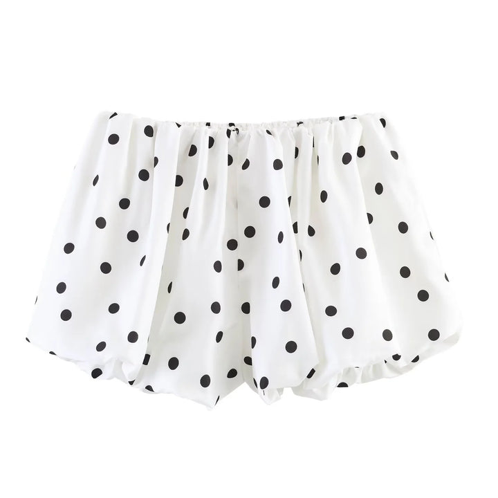 Ladies short cut dotted rain jacket with stand-up collar, snap button placket and drawstring Mune Fashion