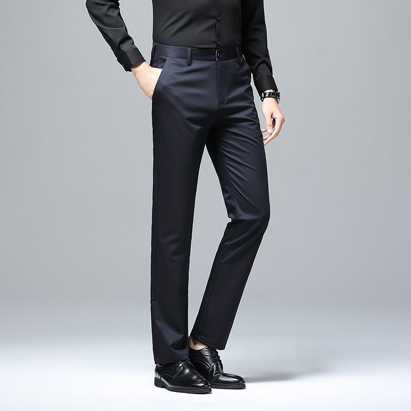 Men's Elegant Slim-Fit Chino Pants with Crease and Stretch Comfort Mune Fashion