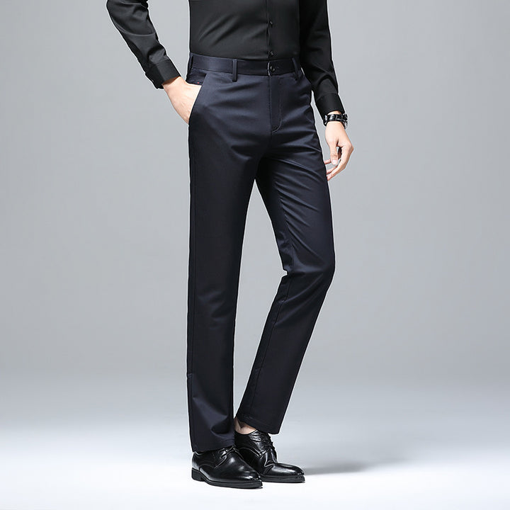 Men's Elegant Slim-Fit Chino Pants with Crease and Stretch Comfort Mune Fashion