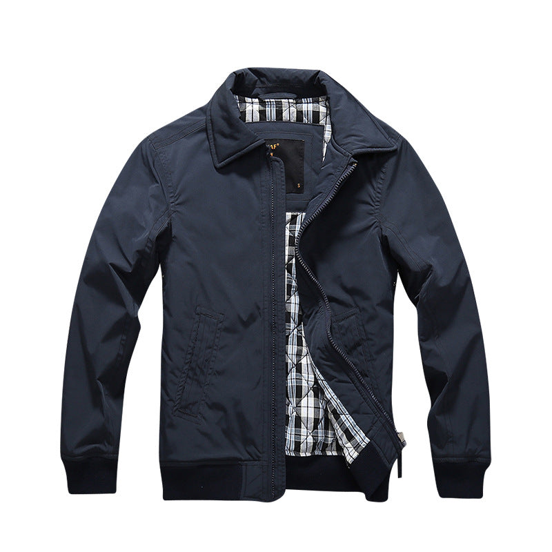 Men's transitional jacket in Harrington style with quilted lining and ribbed cuffs Mune Fashion