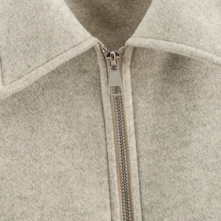 Women's short jacket made of wool blend with drawstring waist and patch pockets Mune Fashion