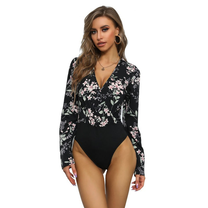 Ladies Elegant Blouse Shirt with Floral Pattern Mune Fashion