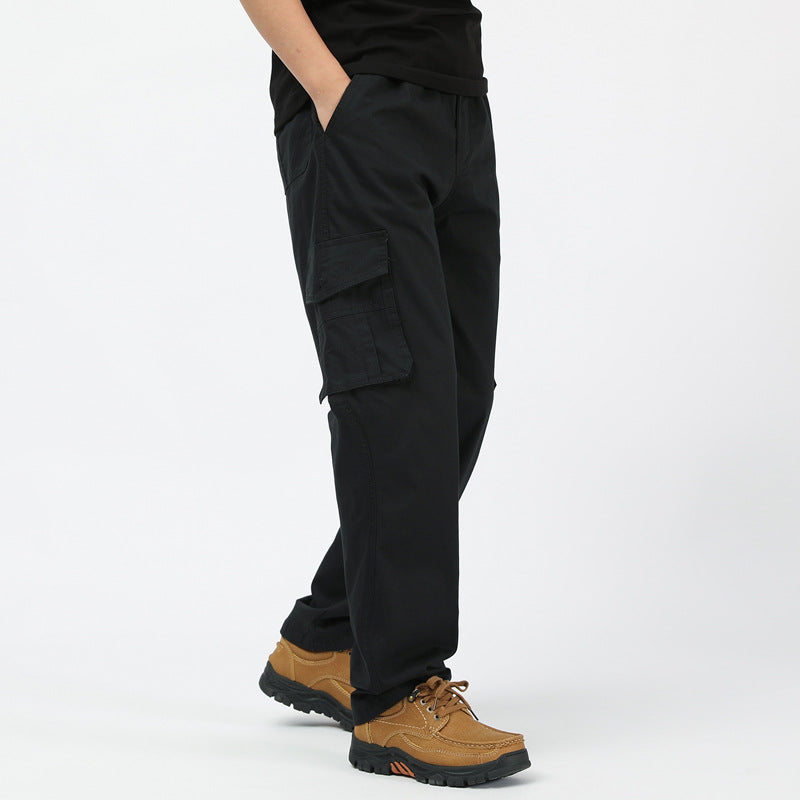 Men's Cotton Twill Cargo Pants in Relaxed Fit with Straight Leg and Large Flap Pocket Mune Fashion