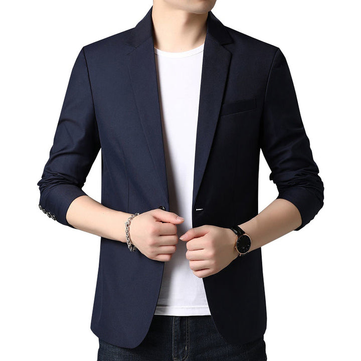 Men's Slim Business Blazer with Minimalist Design and Stretch Comfort Mune Fashion