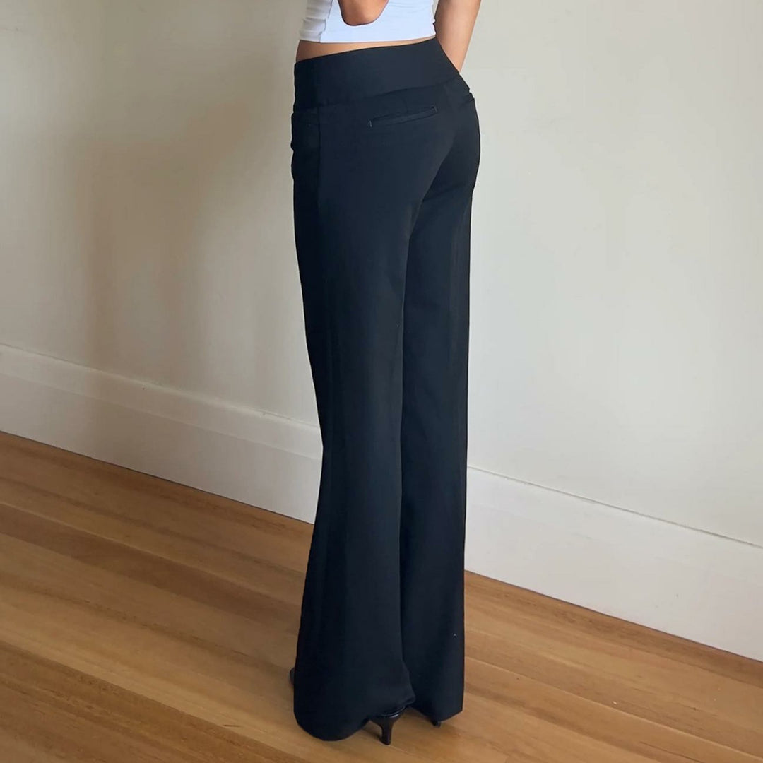 Women High-Waisted Stretch Flared Pants with Flared Leg Mune Fashion