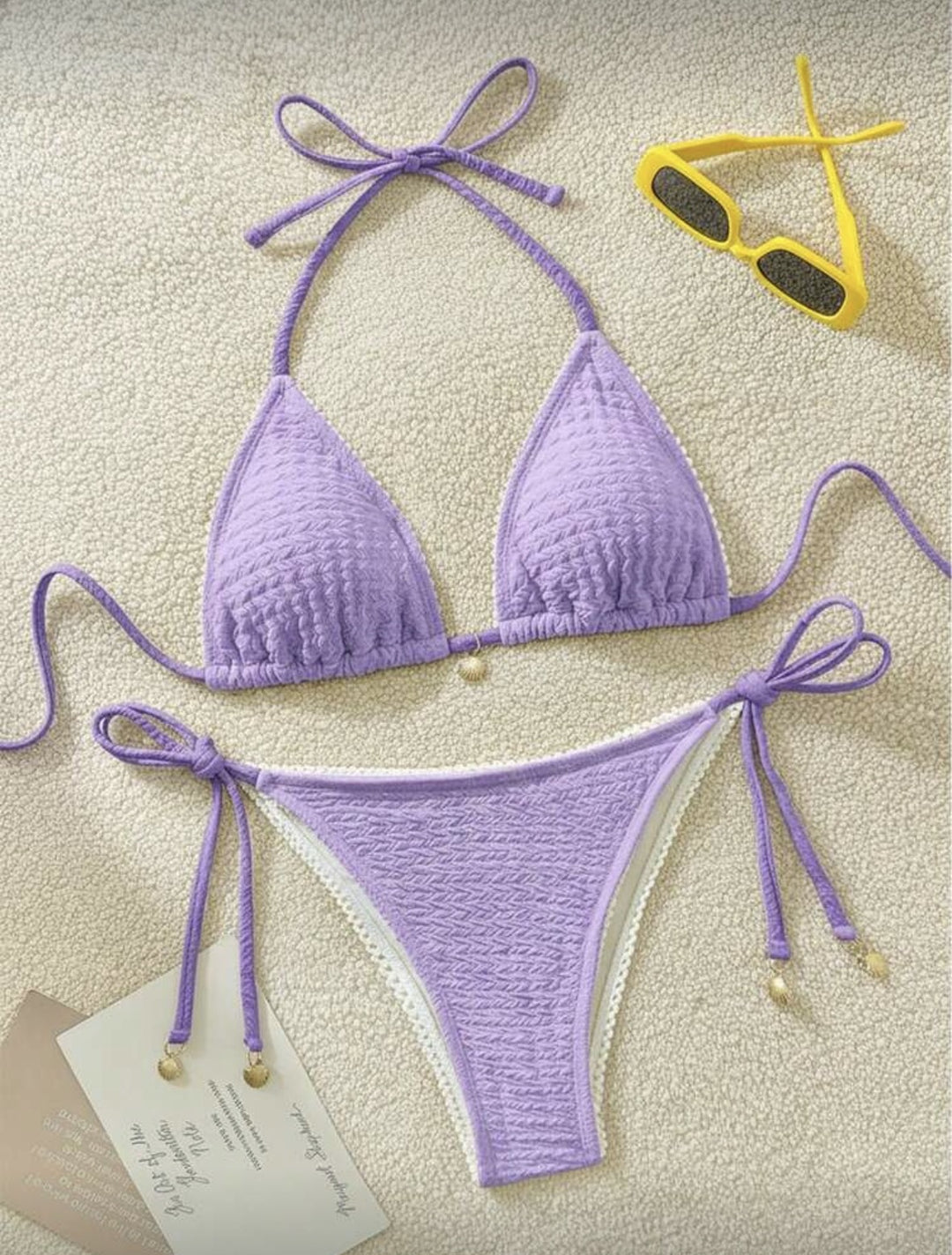 Women's Refined Triangle Bikini with Elegant Ruffle Design Mune Fashion
