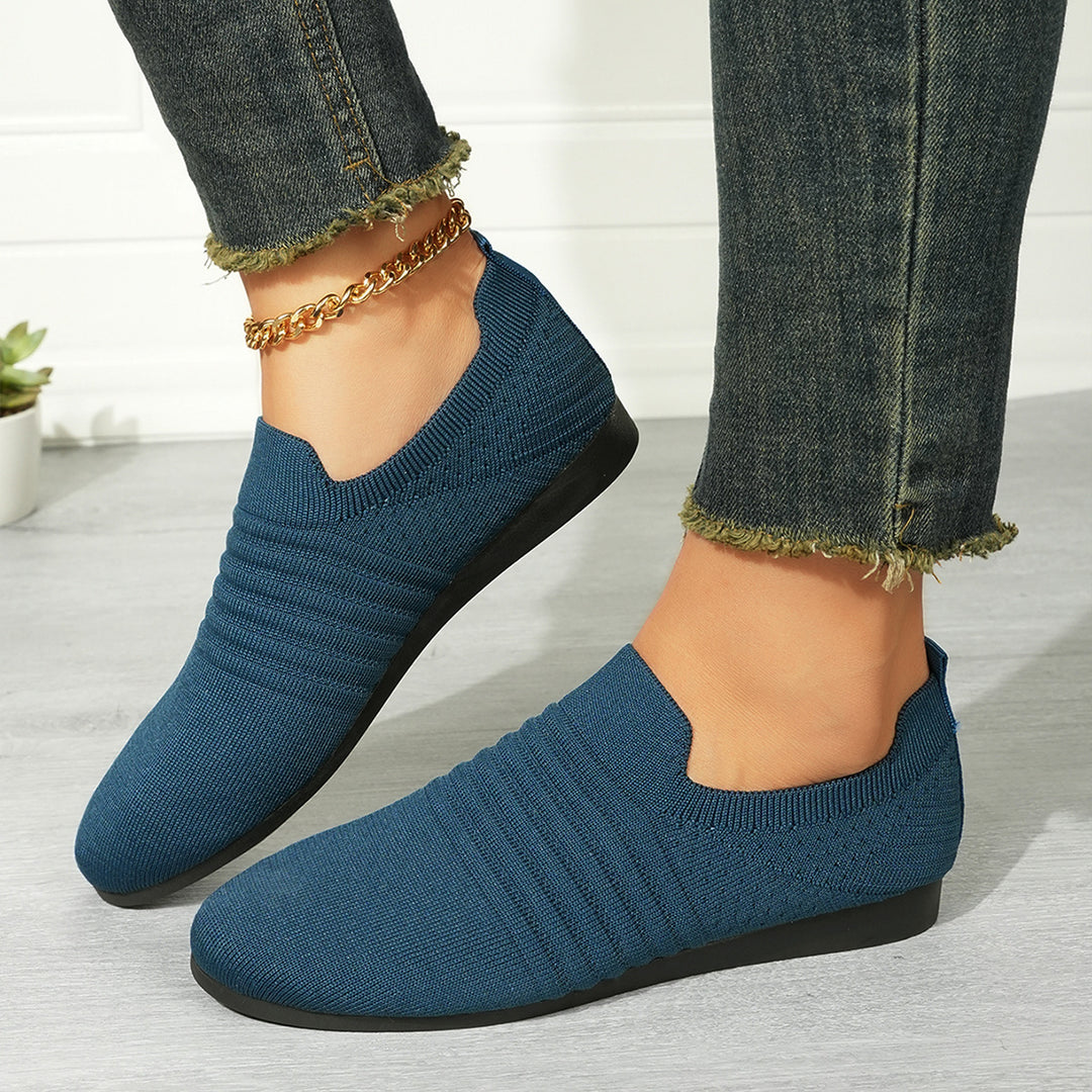 Men's breathable knit slip-on sneaker with elastic entry and padded comfort footbed Mune Fashion
