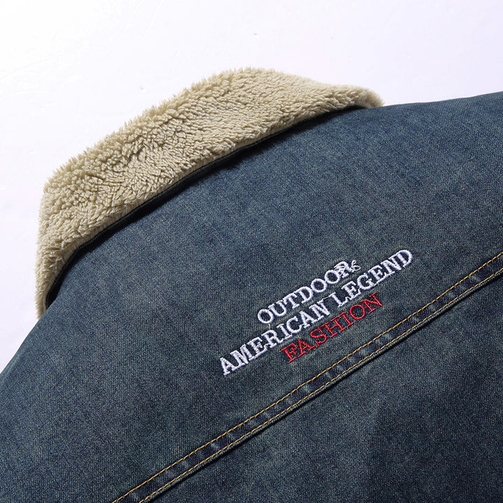 Men's Casual Denim Jacket with Teddy Lining Mune Fashion