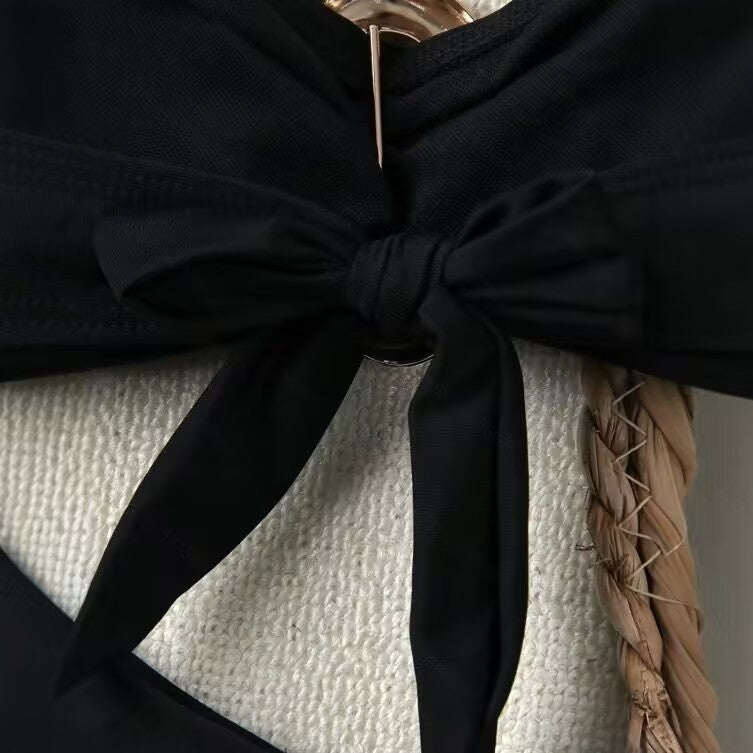 Women's Bikini Set with Elegant Knot and Gold Accent Decoration Mune Fashion