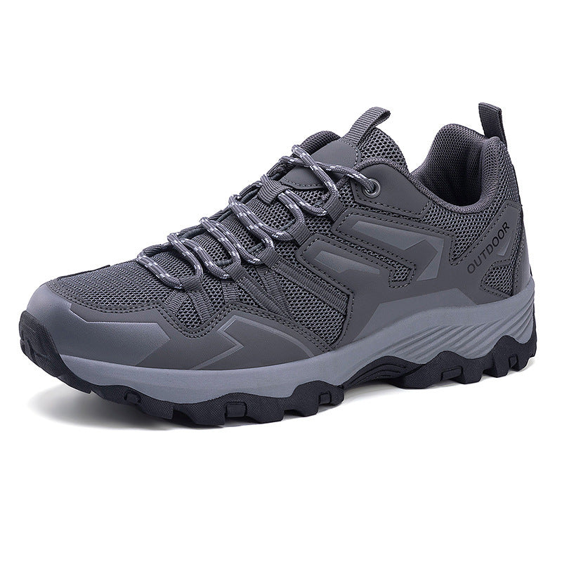 Men's robust trail and hiking sneaker with multi-terrain profile sole, breathable mesh upper, and reinforced toe cap Mune Fashion