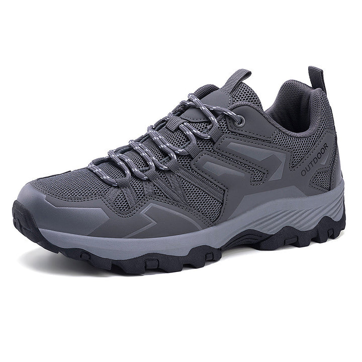 Men's robust trail and hiking sneaker with multi-terrain profile sole, breathable mesh upper, and reinforced toe cap Mune Fashion