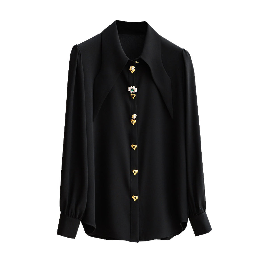 Ladies Elegant and refined blouse with decorative buttons Drune